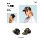 Wholesale mossy Oak Brand Camouflage Criss Cross Ponytail Cap Cotton Polyester O