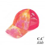 Wholesale c C KIDS BT Kids Tie Dye Criss Cross Pony Cap One fits most kids Cotto