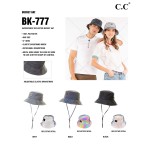 Wholesale waterproof Reflective Bucket Hat Polyester Brim Elastic Sweatband Insi