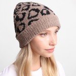 Wholesale leopard Print Comfy Luxe Beanie One Fits Most Polyester