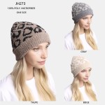 Wholesale leopard Print Comfy Luxe Beanie One Fits Most Polyester