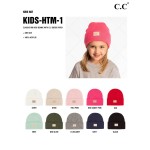 Wholesale c C KIDS HTM Classic Rib Kids Beanie C C Suede Patch One Fits Most Acr