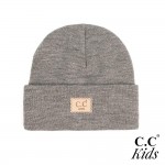 Wholesale c C KIDS HTM Classic Rib Kids Beanie C C Suede Patch One Fits Most Acr