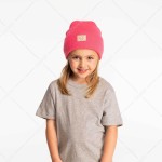 Wholesale c C KIDS HTM Classic Rib Kids Beanie C C Suede Patch One Fits Most Acr