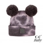 C.C BABY-7380-POMPOM
Tie-Dye Knit Baby Beanie with Double Poms

- 52% Viscose / 28% Polyester / 20% Nylon
- One Size