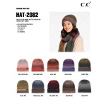 Wholesale c C HAT Recycled Yarn Beanie Fold Recycled Polyester Polyester Acrylic