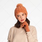 Wholesale c C HAT Soft Chenille Chunky Yarn Beanie Hat Faux Color Fur One Fits M