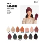 C.C HAT-7002 
Knit Beanie with Faux Fur Pom

- One Size Fits Most
- 52% Viscose / 28% Polyester / 20% Nylon