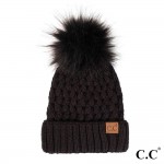 C.C YJ-826
Lattice Crossover Stitch Pattern Knit Pom Beanie

- One Size Fits Most
- 100% Acrylic
- Lined