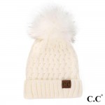 C.C YJ-826
Lattice Crossover Stitch Pattern Knit Pom Beanie

- One Size Fits Most
- 100% Acrylic
- Lined