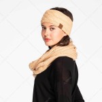 Wholesale c C HW Solid Cable Knit Headwrap Acrylic One fits most