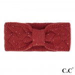 C.C HW-2073
Knit Headwrap with Sequin Detail

-42% Polyester / 35% Acrylic / 23% Nylon
- One Size Fits Most