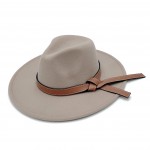 Do Everything In Love Felt Wide Brim Hat With Leather Featuring Contrast Stitching Band

- Adjustable Drawstring
- Hat Brim Approximately 3" W
- 100% Polyester