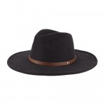 Wholesale felt Brim Hat Single Stud Leather Band Adjustable Drawstring Hat Brim