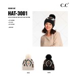 C.C HAT-3001
Aztec Pattern Hat With Soft Faux Fur Pom

- 47% Rayon / 31% PBT / 22% Nylon
- One Size Fits Most