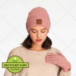 Wholesale c C HTM Heather Knit Beanie Hat C C Sude Patch One Fits Most Recycled