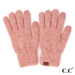 Wholesale c C G Heather Knit Plain Smart Touch Gloves One Fits Most Touchscreen