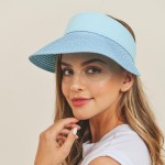 Wholesale women s Straw Visor One fits most T Brim Inside head circumference Adj