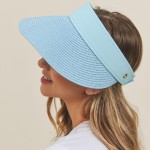 Wholesale women s Straw Visor One fits most T Brim Inside head circumference Adj