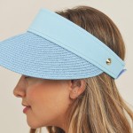 Wholesale women s Straw Visor One fits most T Brim Inside head circumference Adj