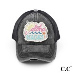 C.C BT-1000
Distressed Embroidered Aloha Beaches Patch Pony Cap

- One Size Fits Most
- 60% Cotton / 40% Polyester