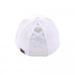 Wholesale bT Smile Embroidered Criss Cross Pony Cap One Fits Most Elastic Criss