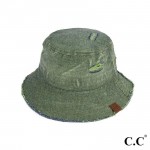 Wholesale c C BK Stone Washed Distressed Denim Bucket Hat One Fits Most Adjustab
