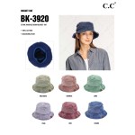 Wholesale c C BK Stone Washed Distressed Denim Bucket Hat One Fits Most Adjustab