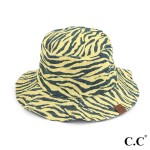 Wholesale c C BK Zebra Print Bucket Hat One Fits Most Adjustable Cotton