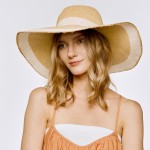 Wholesale straw Brim Hat White Band One Fits Most Paper Straw Hat Brim W