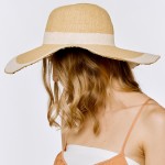 Wholesale straw Brim Hat White Band One Fits Most Paper Straw Hat Brim W