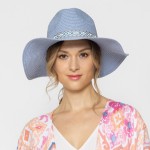 Straw Panama Hat With Aztec Band And Pearl Accents

- One Size Fits Most
- Adjustable Drawstring
- Hat Brim Approximately 3.5" W
- 100% Paper Straw