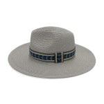 Wholesale straw Panama Hat Aztec Band One Fits Most Adjustable Drawstring Hat Br