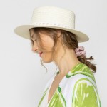 Wholesale straw Panama Hat Chain Link Trim One Fits Most Adjustable Drawstring I