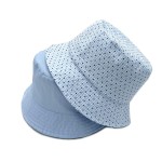 Wholesale gingham Dot Reversible Bucket Hat One Fits Most Polyester