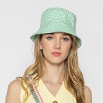 Wholesale gingham Dot Reversible Bucket Hat One Fits Most Polyester