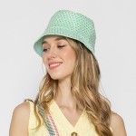 Wholesale gingham Dot Reversible Bucket Hat One Fits Most Polyester