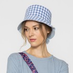 Wholesale gingham Reversible Bucket Hat One Fits Most Polyester