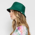 Wholesale solid Color Reversible Bucket Hat One Fits Most Cotton Polyester