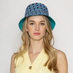 Wholesale basket Weave Reversible Bucket Hat One Fits Most Polyester Reversible