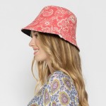 Wholesale paisley Pattern Bucket Hat One Fits Most Polyester