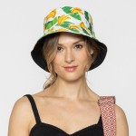 Wholesale banana Print Reversible Bucket Hat One Fits Most Polyester Reversible