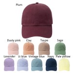 Wholesale simple Solid Colored Baseball Cap One Fits Most Adjustable Cotton