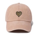 Wholesale leopard Print Heart Baseball Cap One Fits Most Adjustable Cotton