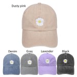 Wholesale daisy Embroidered Baseball Cap One Fits Most Adjustable Cotton