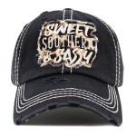 Wholesale sweet Southern Sassy Animal Printed Patch Animal Print Under Brim One
