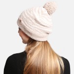 Wholesale comfyLuxe Zebra Print Pom Pom Beanie Lining One Fits Most Poly Microfi