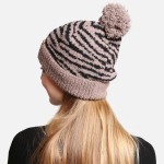 Wholesale comfyLuxe Zebra Print Pom Pom Beanie Lining One Fits Most Poly Microfi