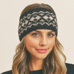 Wholesale diamond Knit Headwrap One Fits Most Acrylic Wool Spandex
