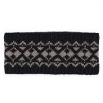Wholesale diamond Knit Headwrap One Fits Most Acrylic Wool Spandex